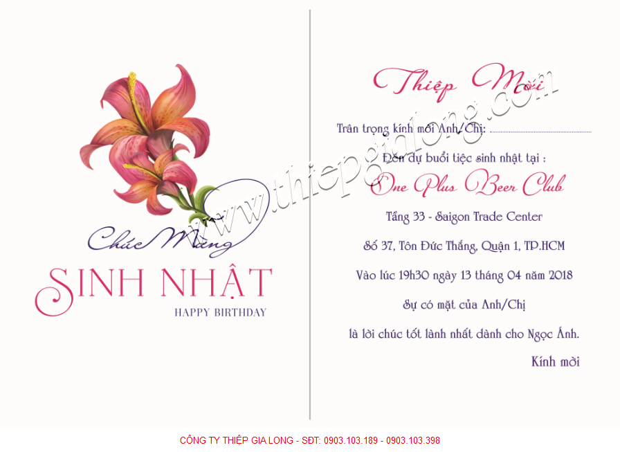 thiệp mời sinh nhật thiệp mời sinh nhật