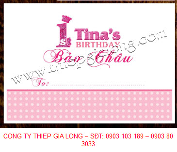 bao thư thiệp mời thôi nôi 