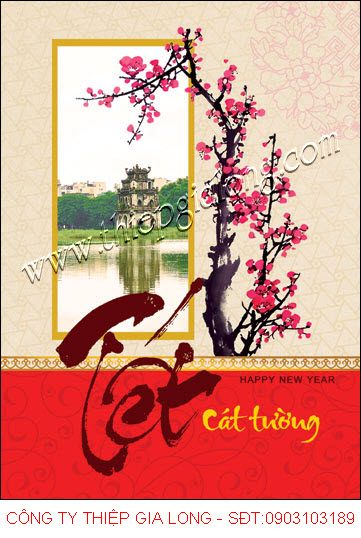 Thiệp chúc tết mẫu tuất 2018