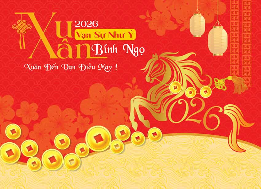 Thiệp Xuân Bính Ngọ 2026 Thiệp Xuân Bính Ngọ 2026