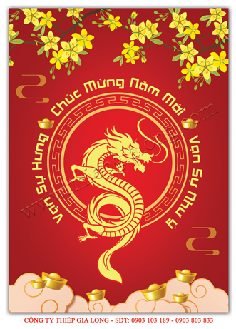 thiệp chúc tết giáp thìn 2024 GL-3231 thiệp chúc tết giáp thìn 2024 GL-3231