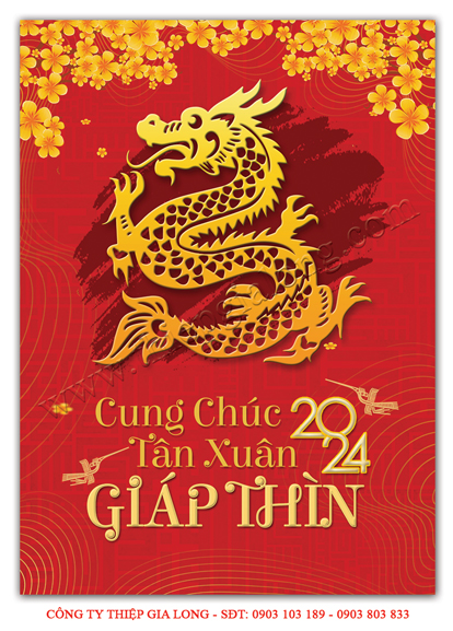 thiệp chúc tết giáp thìn 2024 GL-3241 thiệp chúc tết giáp thìn 2024 GL-3241