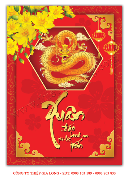 thiệp chúc tết giáp thìn GL-3260 thiệp chúc tết giáp thìn GL-3260