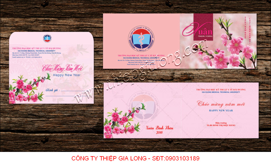 Thiệp chúc tết thiết kế riêng