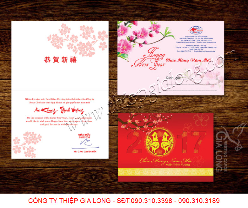 Thiệp chúc tết thiết kế riêng
