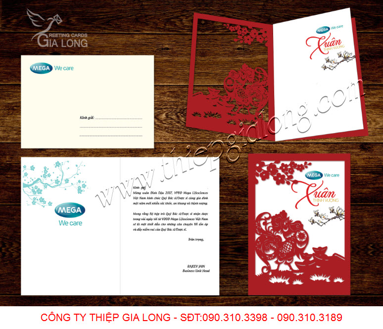 thiệp tết thiết kế riêng