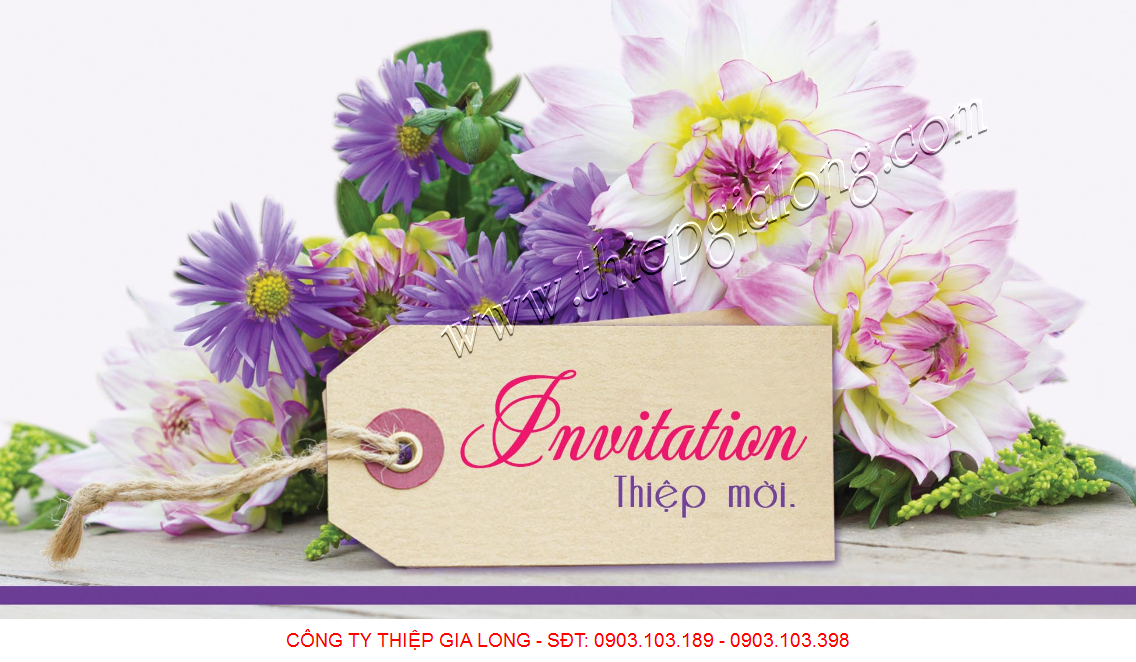 Thiệp mời sinh nhật ép nhũ cao cấp