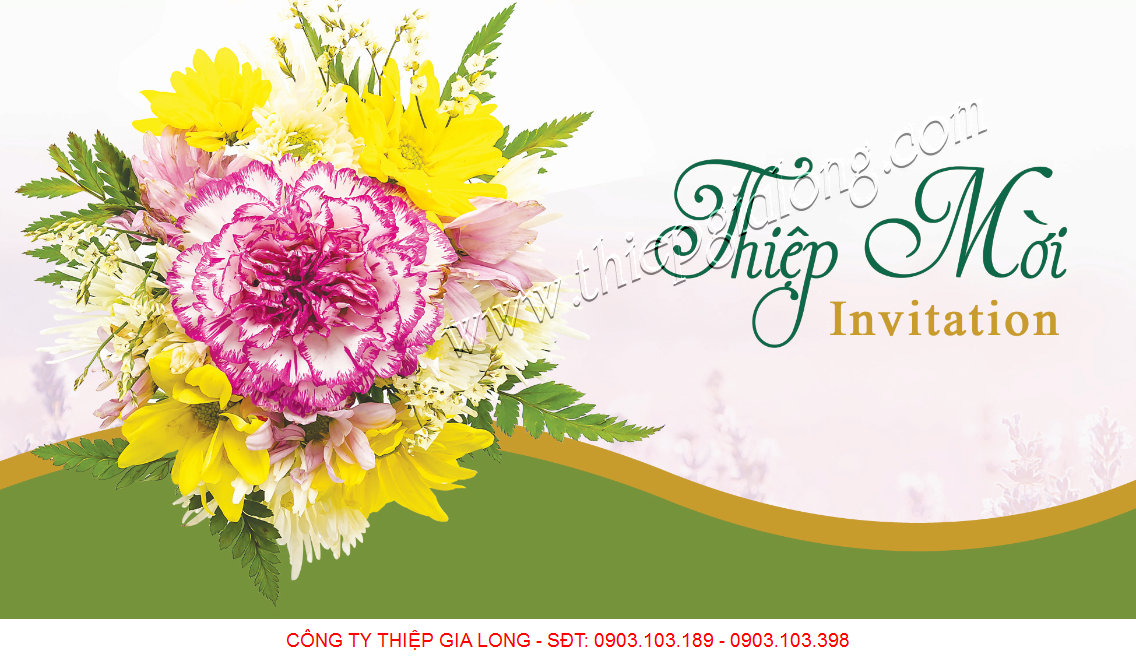 thiệp mời sinh nhật ép nhũ giá rẻ