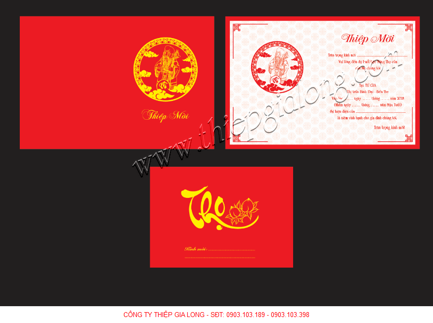 thiệp mời mừng thọ