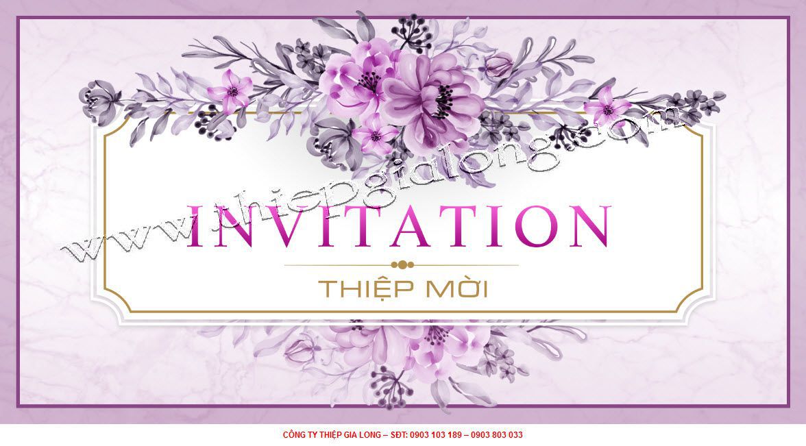 thiệp mời sinh nhật sang trọng