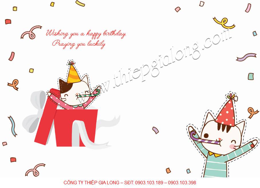 Thiệp chúc mừng sinh nhật sang trọng 