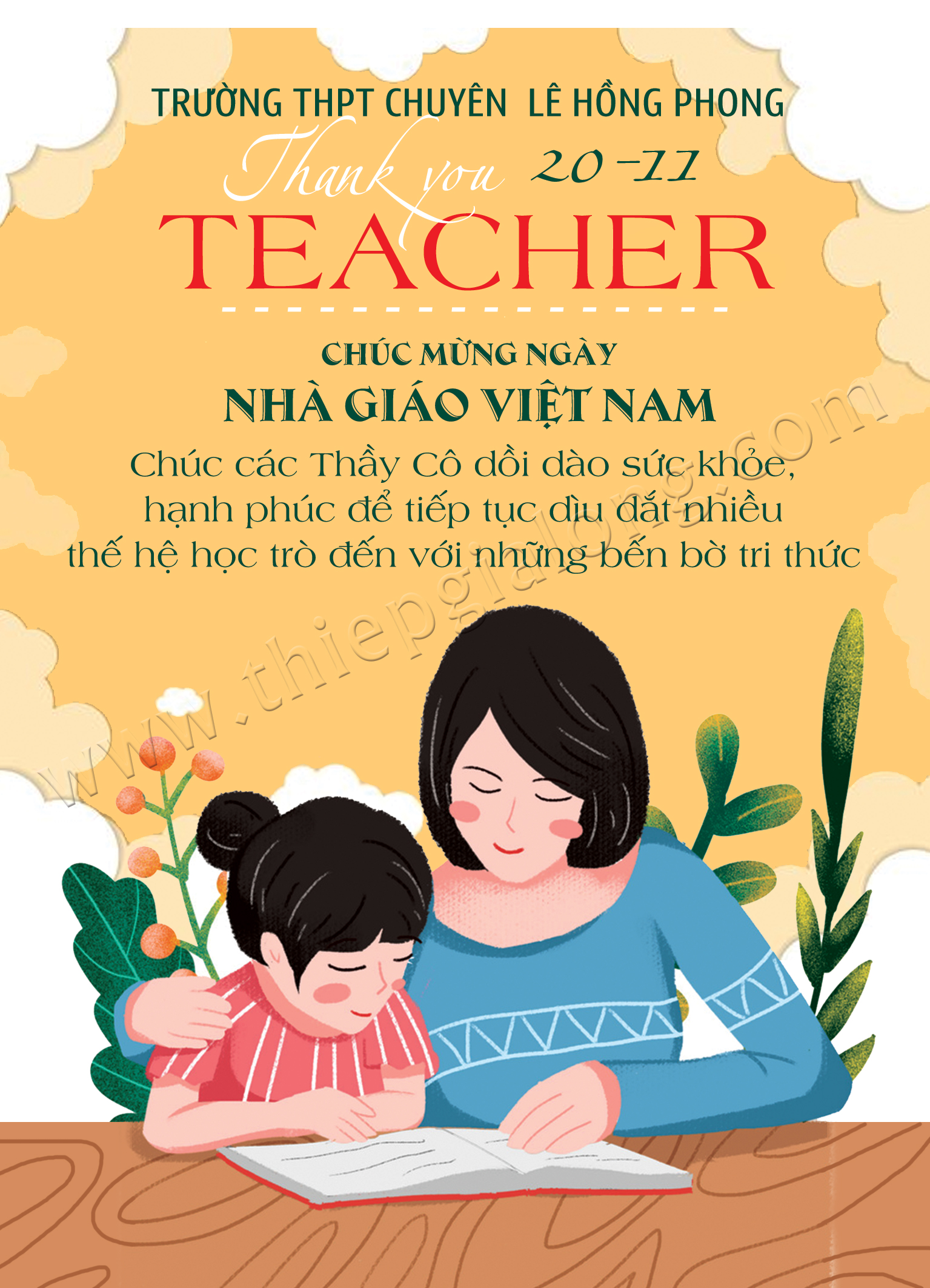 thiệp 20 tháng 11 online