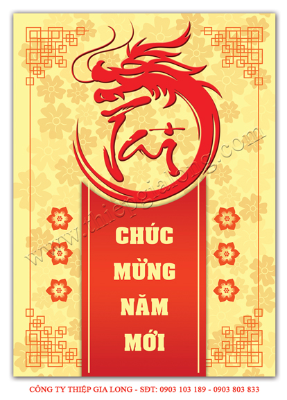 thiệp xuân giáp thìn 2024 GL-3266