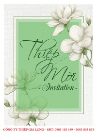 Thiệp Mời Sinh Nhật Hoa Văn