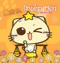 Thiệp Mời Sinh Nhật Theo Cung Hòang Đạo