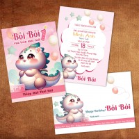 Thiệp Mời Thôi Nôi