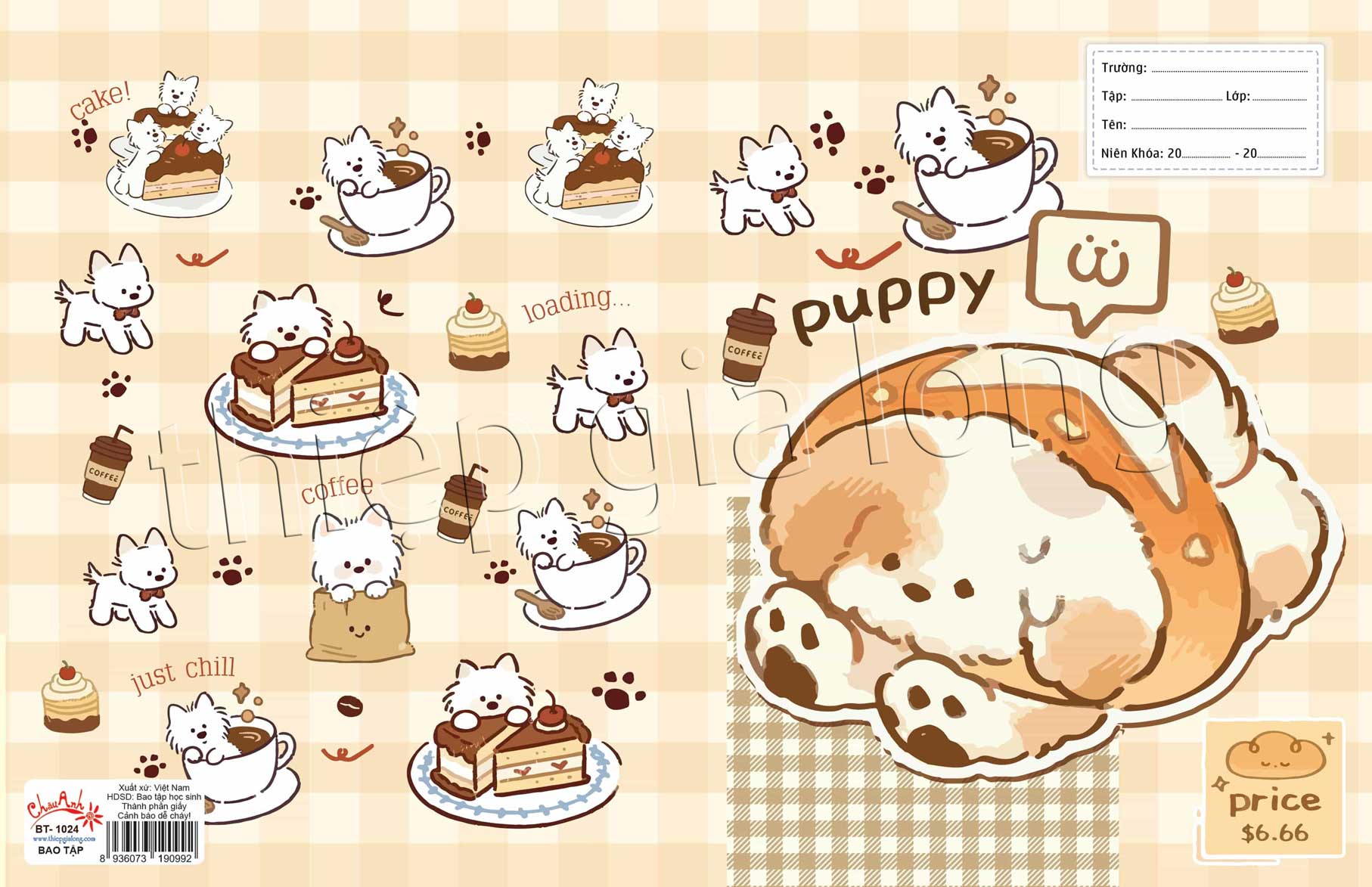 Bìa bao tập cute BT-1207