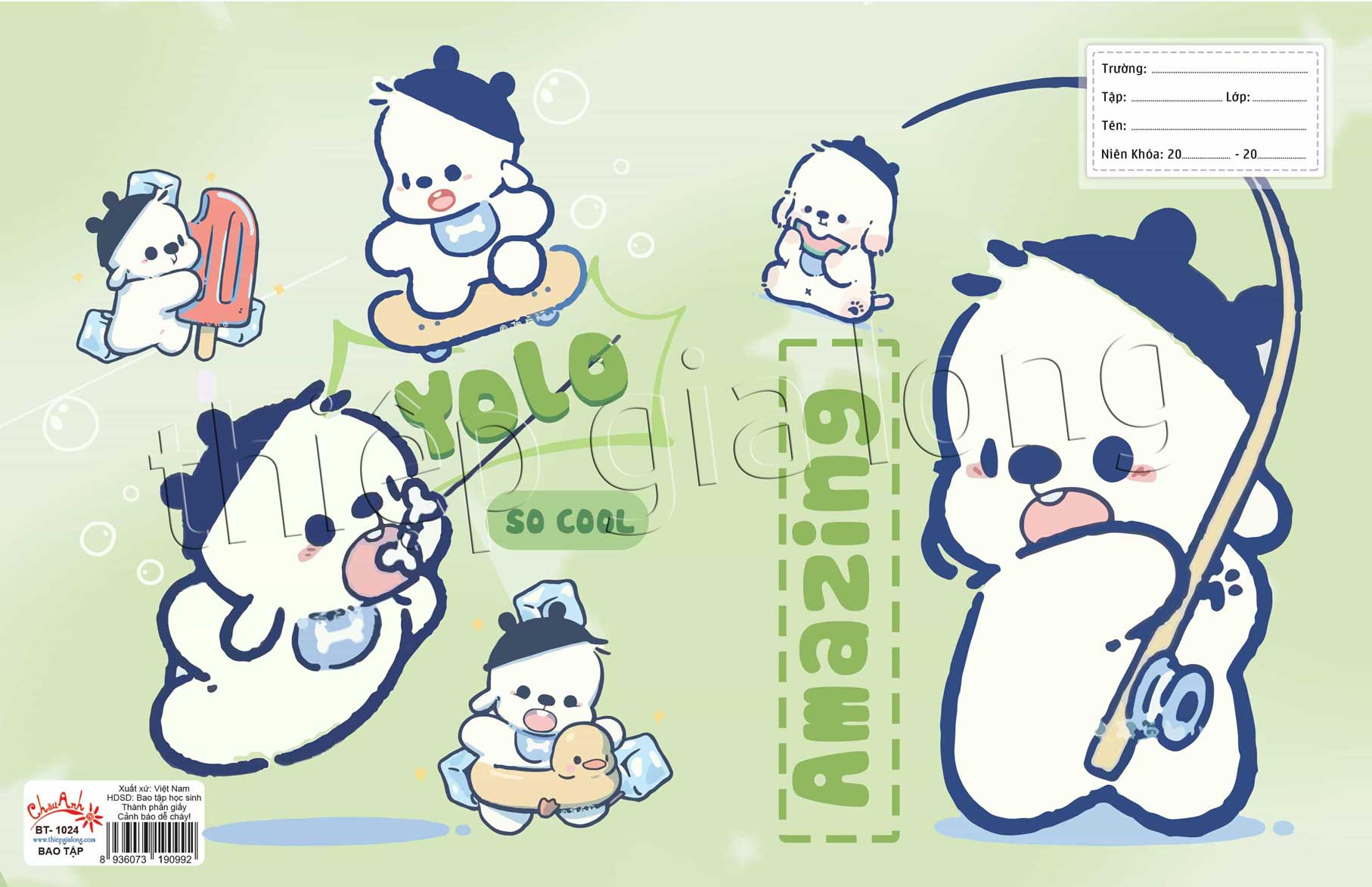 Bìa bao tập cute BT-1208