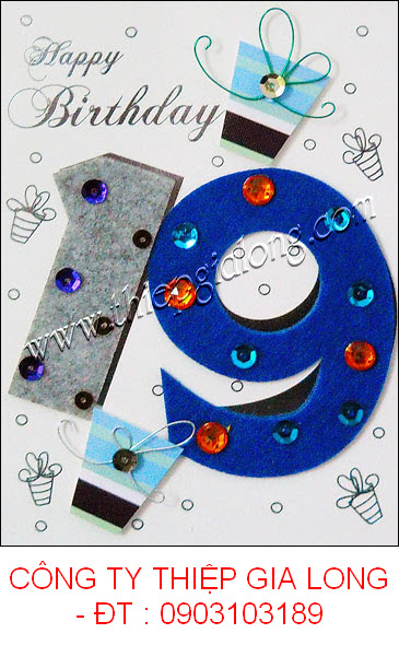 Đặt mua thiệp sinh nhật thủ công bộ số GL-453