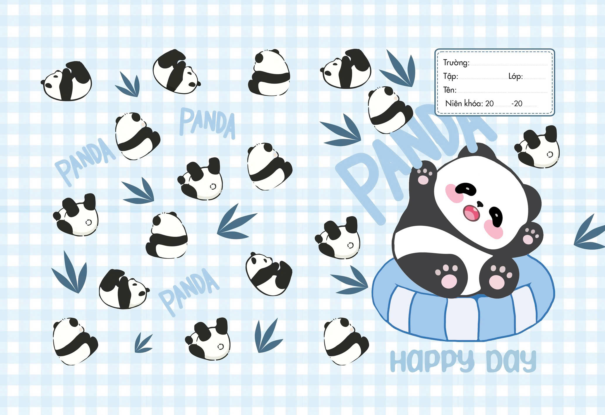 Giấy bao tập cute panda BT-1165