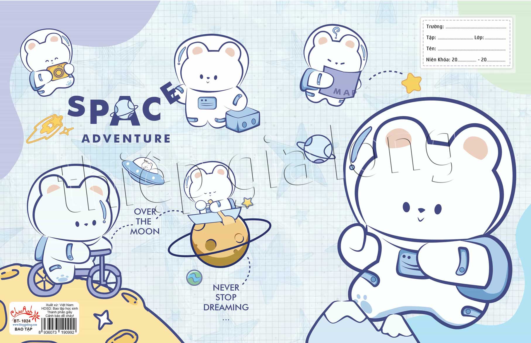 Giấy bao tập tiện lợi cute phi hành gia BT-1209