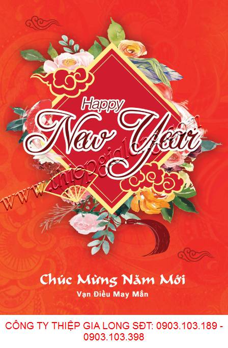 In thiệp tết giá rẻ GL-2393