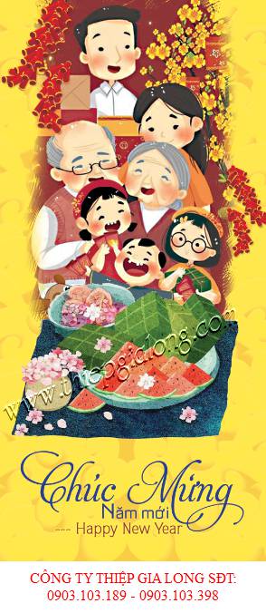 Mẫu thiệp chúc mừng năm mới GL-2447