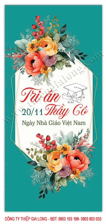 Mẫu thiệp chúc mừng Ngày Nhà Giáo Việt Nam CA 955