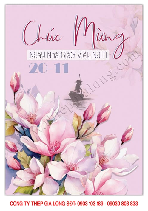 Mẫu thiệp tặng thầy cô GL-3387