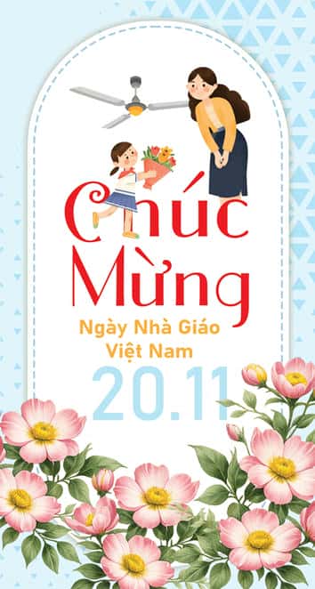 Mẫu thiệp tri ân thầy cô 20 11 CA-1113