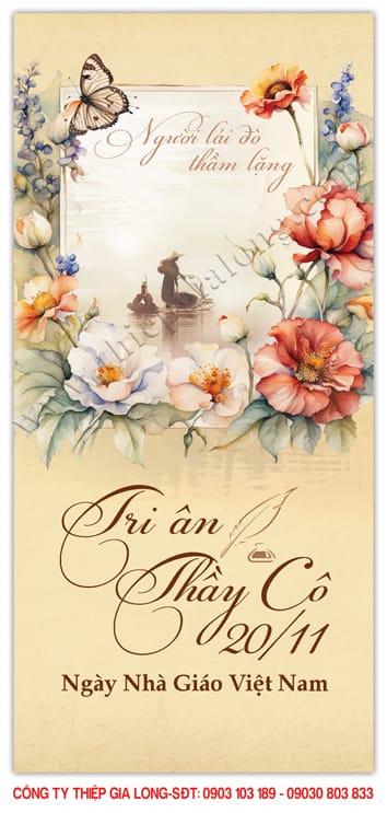 Mẫu thiệp tri ân thầy cô GL-3374