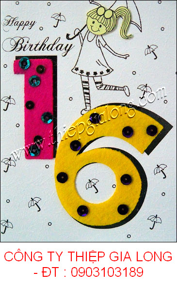 Thiệp sinh nhật thủ công theo tuổi GL-450