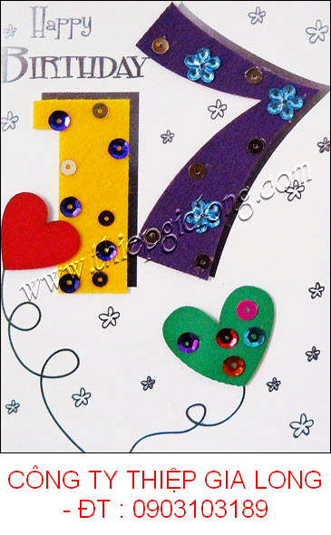 Mua thiệp sinh nhật thủ công theo tuổi GL-451