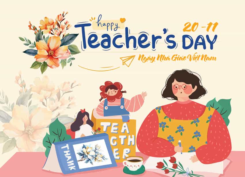 Thiệp 20/11 tặng cô giáo GL-3502