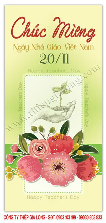 Thiệp 20 tháng 11 tặng cô CA 965