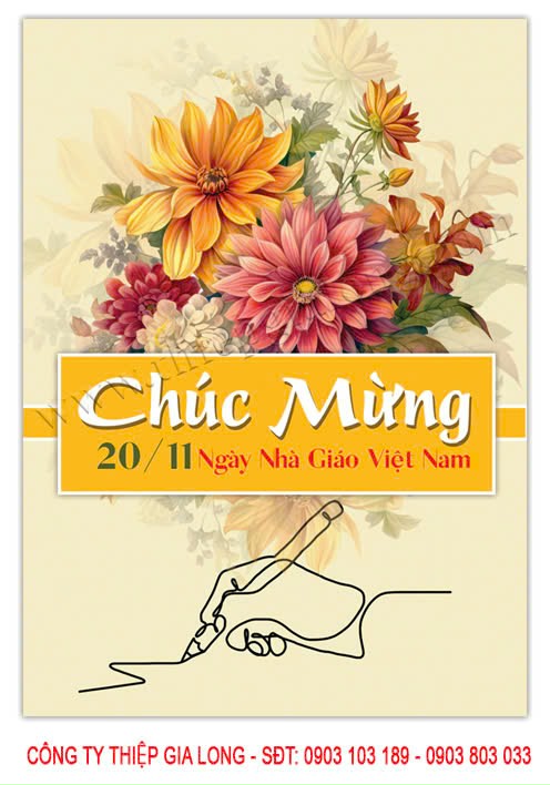Thiệp 20 tháng 11 tặng cô CA-972