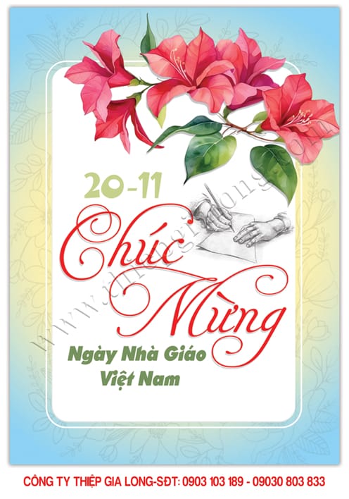 Thiệp 20 tháng 11 tặng thầy cô GL-3388