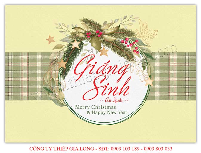 Thiệp Chúc Giáng Sinh Và Năm Mới Sang Trọng GL-3042