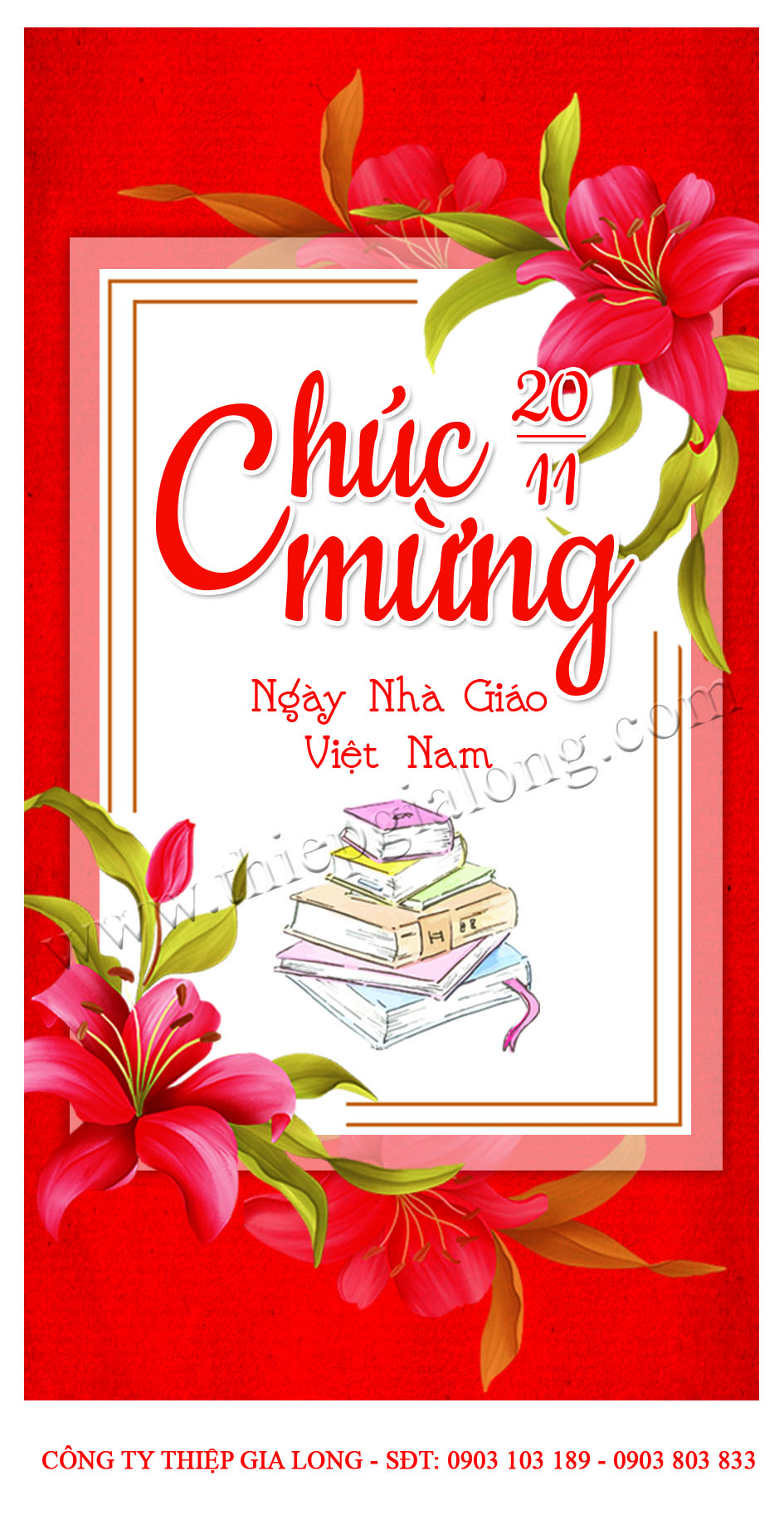 Thiệp chúc mừng 20 tháng 11 CA-825