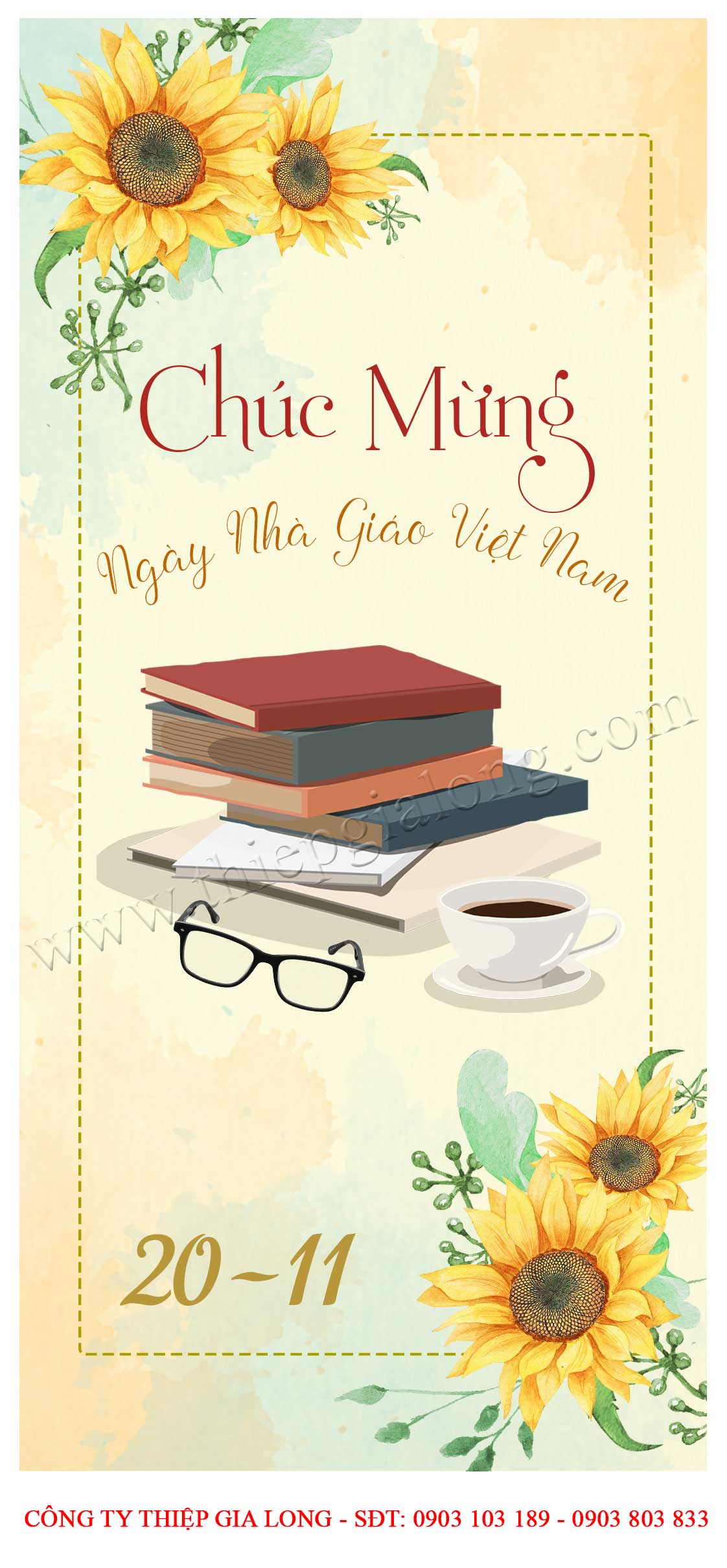 Thiệp chúc mừng 20 tháng 11 GL-2995