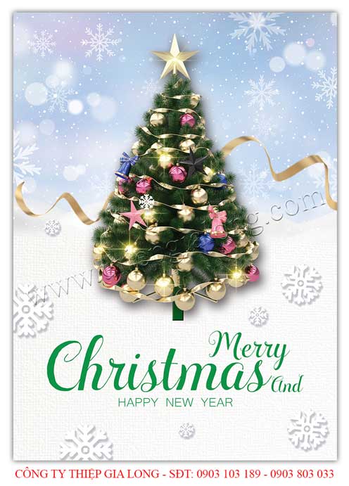 Thiệp Chúc Mừng Giáng Sinh Sang Trọng GL-3040