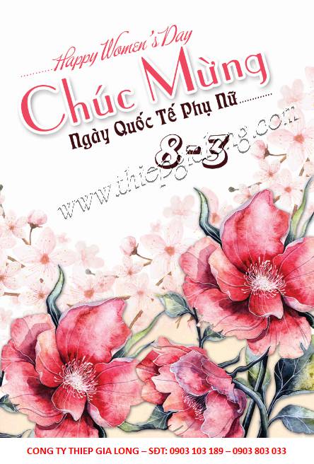 Thiệp chúc mừng ngày 8-3 GL-2474