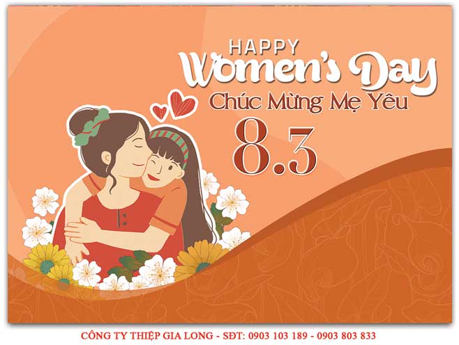 Thiệp chúc mừng ngày 8 tháng 3 ý nghĩa CA-872