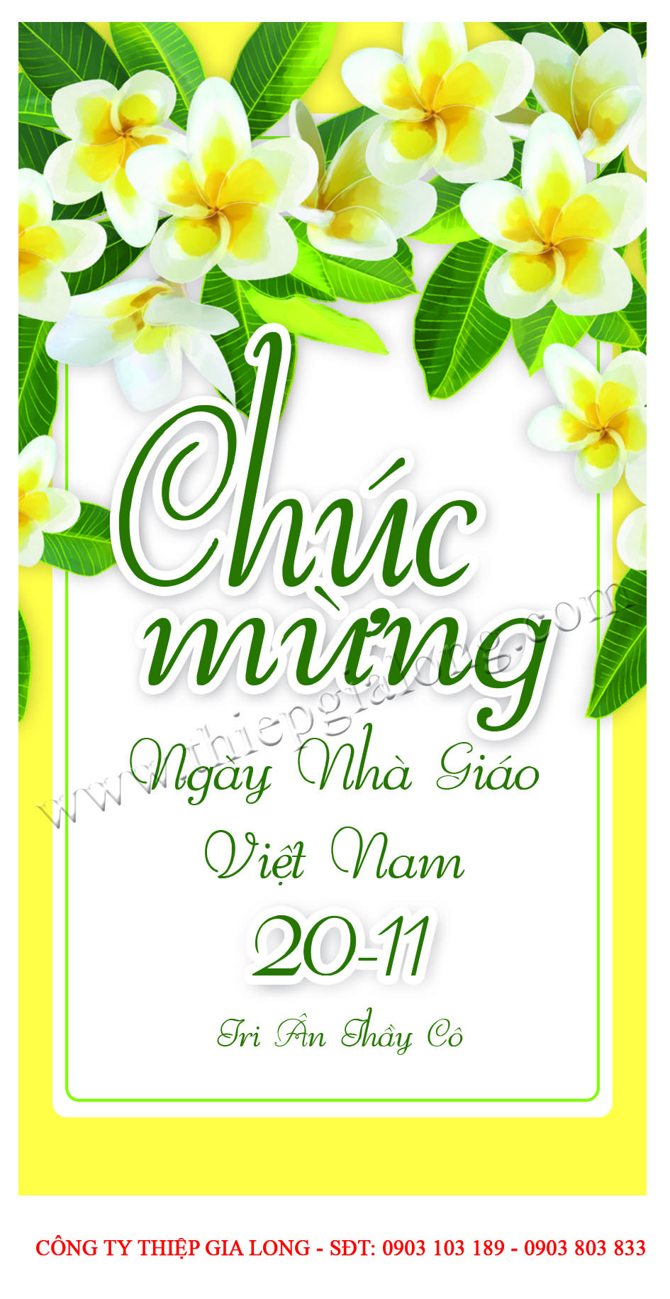 Thiệp chúc mừng ngày nhà giáo 20-11 CA-827