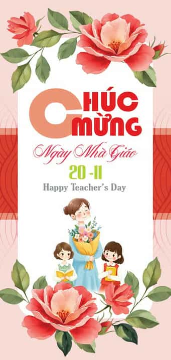 Thiệp chúc mừng ngày nhà giáo Việt Nam 20 tháng 11 CA-1086