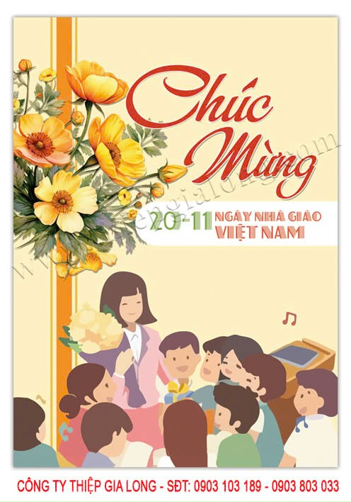 Thiệp chúc mừng ngày nhà Giáo Việt Nam 20 tháng 11 CA -967