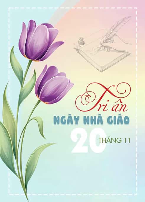 Thiệp chúc mừng ngày nhà giáo Việt Nam CA-1101