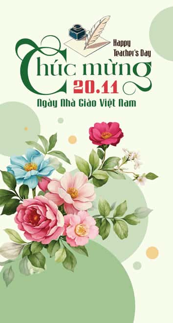 Thiệp chúc mừng ngày nhà giáo Việt Nam CA-1108