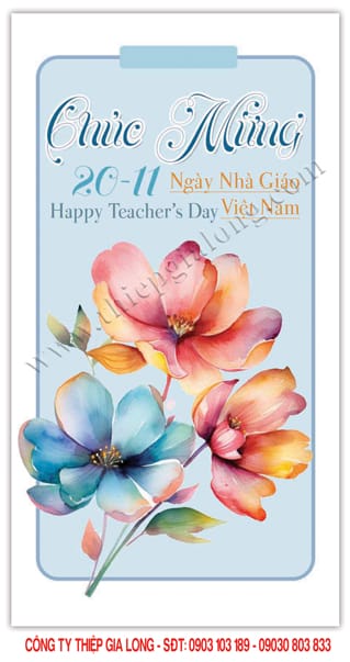 Thiệp chúc mừng ngày nhà giáo Việt Nam CA 945
