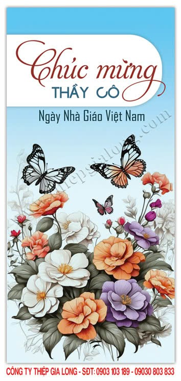 Thiệp chúc mừng ngày nhà giáo Việt Nam CA 959